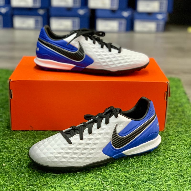  Nike Tiempo Legend 8 Pro TF AT6136-104 White/Hyper Royal/Metallic Silver/Black